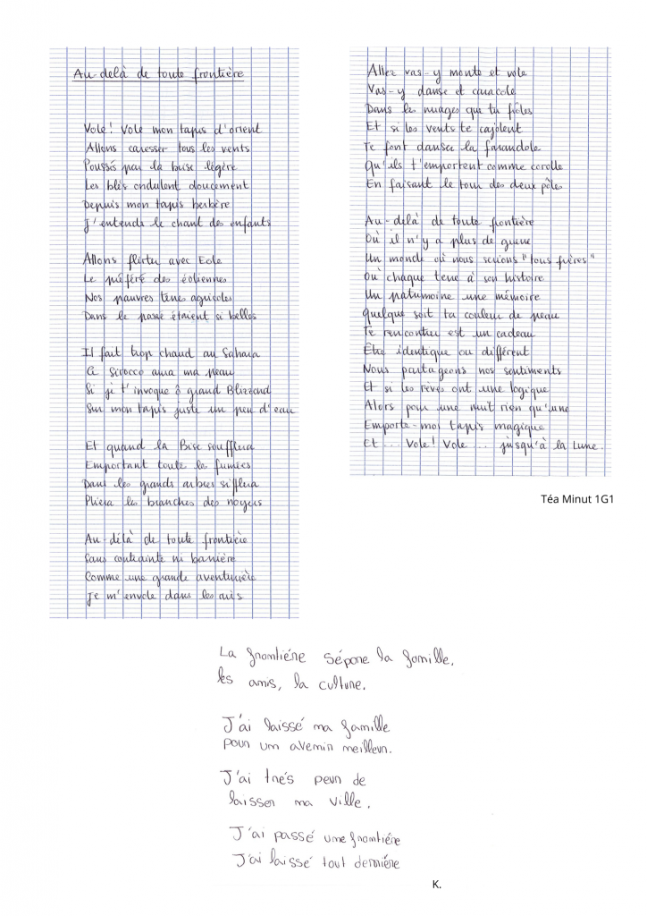 Les gagnants du concours de poésie 2023 Lycée Lot et Bastides